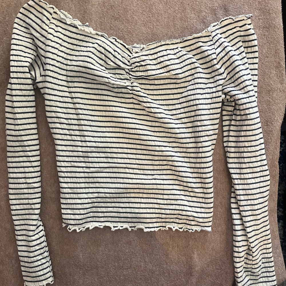 Striped Off-Shoulder Top